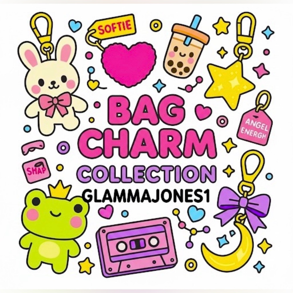 Welcome To My Bag Charm Addiction🐝💃🍭🌸💘💋👑🐥🦖🕊️🍄⭐️🍉🍎🍒🎠